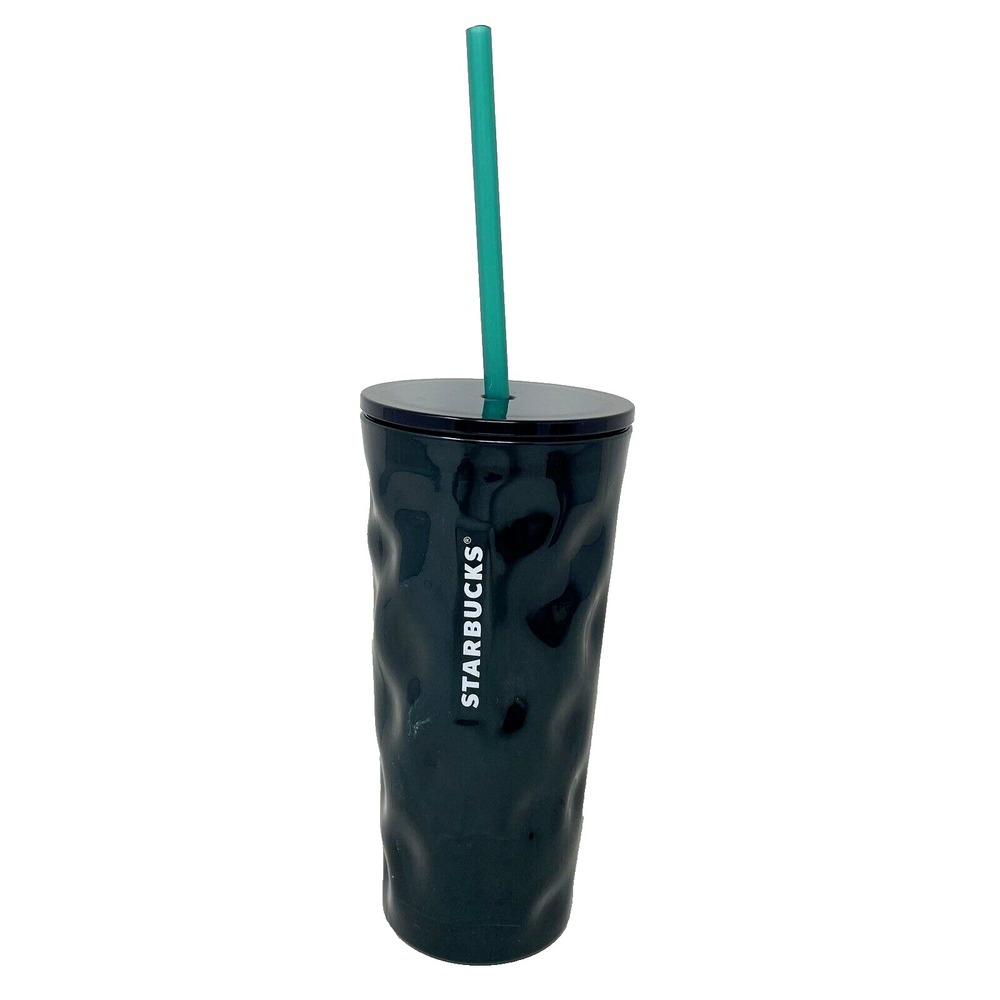 Starbucks 2021 Tumbler Wavy Glass‎ 18 oz Jade Collection Coffee Portable Drink